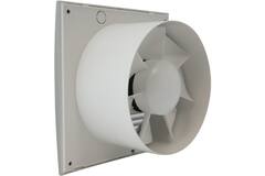 Bathroom extractor fan Ø 125 mm silver with pull cord and power plug - EE125WPS