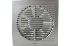 Bathroom extractor fan Ø 125 mm silver with pull cord and power plug - EE125WPS