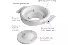 Ergovent frameless ventilation valve round 160 mm