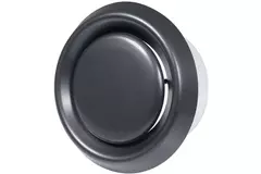 Anthracite black ventilation valve plastic with mounting sleeve - Ø 125mm - VD125A