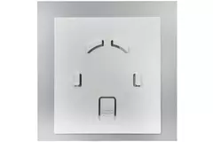 Bathroom extractor fan Ø 100 mm with pull cord and power plug - front panel in satin silver glass