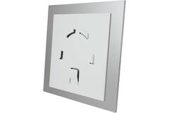 Bathroom extractor fan Ø 100 mm with humidity sensor and timer - front panel in glossy white glass