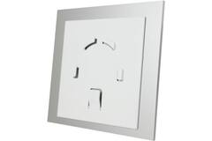 Bathroom extractor fan Ø 100 mm with humidity sensor and timer - plastic front panel matte white