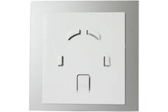 Bathroom extractor fan Ø 100 mm with pull cord and power plug - front panel in matte white plastic