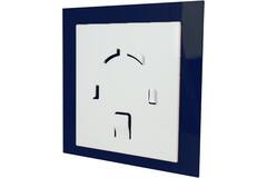 Bathroom extractor fan Ø 100 mm with humidity sensor and timer - front panel in blue plastic