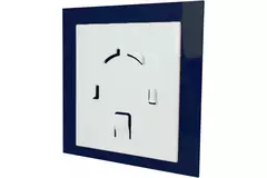 Air Roxy bathroom extractor fan with connection diameter 100 mm with pull cord and power plug - front panel in blue plastic