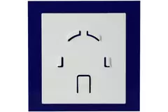 Air Roxy bathroom extractor fan with connection diameter 100 mm with pull cord and power plug - front panel in blue plastic