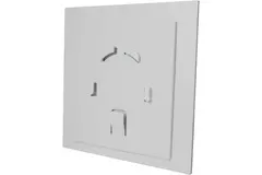 Bathroom extractor fan Ø 100 mm - front panel in glossy white plastic