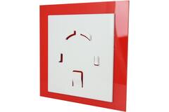Bathroom extractor fan Ø 100 mm with Timer - front panel in red plastic