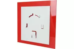 Air Roxy bathroom extractor fan with connection diameter 100 mm with pull cord and power plug - front panel in red plastic