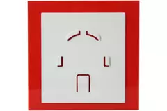 Air Roxy bathroom extractor fan with connection diameter 100 mm with pull cord and power plug - front panel in red plastic