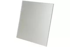 Bathroom extractor fan Ø 100 mm with pull cord and power plug - front panel in satin silver glass