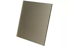 Bathroom extractor fan Ø 100 mm with pull cord and power plug - front panel in satin gold glass