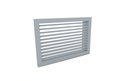 Wall grille 500 x 300 in steel, with clamping springs and fixed vanes - blank, uncoated