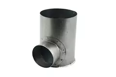 Galvanised flat duct connector Ø125mm – Ø80mm.