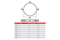 Metal bracket 150mm without rubber - PCWOR150