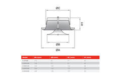 Air exhaust valve 160mm with metal springs - DVS-C160 RAL9010
