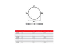Thermoduct 9mm  bracket 160mm - PCTD160