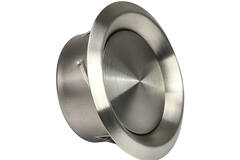 Stainless steel ventilation valve 100mm exhaust and supply with friction springs - DVI-C100
