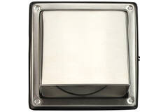 Stainless steel front grille 100mm with high inlet non-return damper - EL-SS-BD100 SS