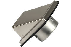Stainless steel front grille 100mm with high inlet non-return damper - EL-SS-BD100 SS
