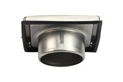 Stainless steel front grille 100mm with high inlet non-return damper - EL-SS-BD100 SS