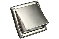 Stainless steel front grille 100mm with high inlet non-return damper - EL-SS-BD100 SS