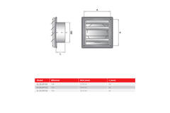Stainless steel front grille 150mm with movable vanes high exhaust - EL-SS-OP150 SS