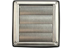 Stainless steel front grille 150mm with movable vanes high exhaust - EL-SS-OP150 SS