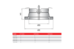 Air exhaust valve 80 mm with metal springs - EAV-C80 RAL9010