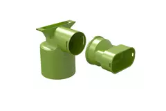 Ubbink Air Excellent 35SC valve adapter 125 1x90°