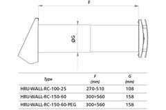 Decentralized MVHR  HRU wall Ø100 with remote control- 25 m³/h - HRU-WALL-RC-100-25