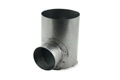 Galvanised flat duct connector diameter 150mm H=80mm single