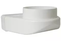 Rectangular plastic vertical 90° bend Ø 150mm - 220 x 90mm KLD29-150