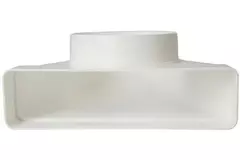 Rectangular plastic vertical 90° bend Ø 125mm - 220 x 55mm KLD25-125