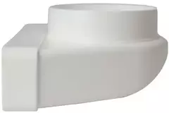 Rectangular plastic vertical 90° bend Ø 125mm - 220 x 55mm KLD25-125