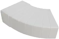 Rectangular plastic horizontal 15-60° bend 110 x 55mm - KLH15-60