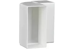 Rectangular plastic vertical 90° bend 110 x 55 - KLV.