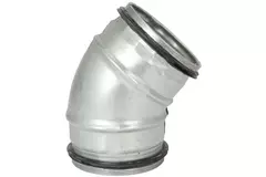 Short round spiral bend 45° Ø 80mm for spiral duct