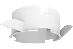Fixing collar for Vent-Axia UniflexPlus RV valve (RVK collar) - white 125mm