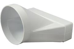 Rectangular plastic reducer Ø 150mm - 220 x 90mm - KSD29-150