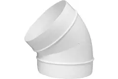 Round plastic 45° bend diameter: 125mm AL125-45