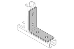 Corner 35/36 90 degrees 4-hole (Ø10.5mm) zinc plated for suspension rail