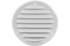 Metal ventilation grille round 125mm white - MR125 - RAL9016
