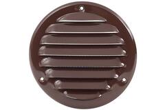 Metal ventilation grille round Ø160 mm brown - MR160B