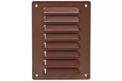 Metal ventilation grille rectangular 140x190 mm brown - MR1419B