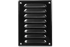 Metal ventilation grille rectangular 140x190 mm black - MR1419M - RAL9005