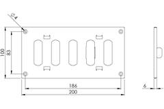 Adjustable metal slot diffuser 200x100 galvinized - MR2010RZn