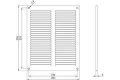 Metal grille 200x250mm white - MR2025