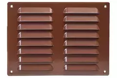 Metal ventilation grille rectangular 260x190 mm brown - MR2619B